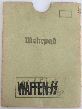 WW2 GERMAN NAZI RARE WAFFEN SS WEHRPASS RIGID COVER SOLDBUCH ID TOTENKOPF