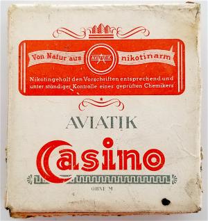 WW2 GERMAN NAZI SOLDIERS EMPTY CIGARETTES PACK, CASINO WITH NICE 3 REICH EAGLE AND SWASTIKA