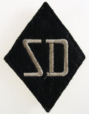 WW2 GERMAN NAZI TUNIC REMOVED SS - SD diamond PATCH NCO SECURITY SERVICE