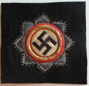 WW2 GERMAN NAZI UNISSUED PANZER CLOTH GERMAN CROSS RARE WOW