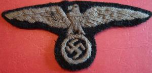 WW2 GERMAN NAZI VERY EARLY WAFFEN SS CLOTH EAGLE TUNIC SLEEVE INSIGNIA