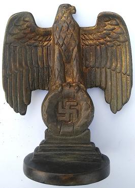 WW2 GERMAN NAZI VERY NICE NSDAP MASSIVE BRASS DESKTOP EAGLE