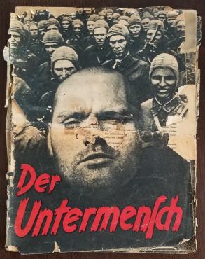 WW2 GERMAN NAZI VERY VERY RARE 1942 ANTI-SEMITIC ANTI JEWISH AND ANTI-RUSSIAN OVERSIZE NAZI PHOTO BOOK PUBLISHED BY ORDER OF REICHSFÜHRER WAFFEN SS HEINRICH HIMMLER - DER UNTERMENSCH