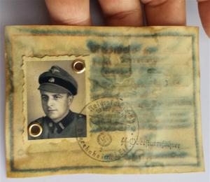 WW2 GERMAN NAZI WAFFEN SS TOTENKOPF CONCENTRATION CAMP GUARD ID