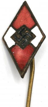 3 REICH ADOLF HITLER YOUTH STICKPIN STICK PIN DIAMOND PIN HJ 