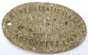 Concentration camp AUSCHWITZ ID metal plate original waffen ss dogtag