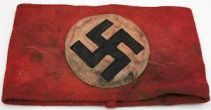 EARLY COTTON NSDAP SWASTIKA TUNIC REMOVED BROWN SHIRT ARMBAND
