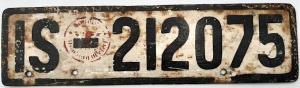 WWII ORIGINAL GERMAN THIRD REICH TANK TRUCK LICENCE PLATE STAMPED