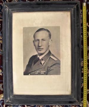 RARE WAR PERIOD ORIGINAL Reinhard Heydrich PHOTO FRAME WAR PERIOD