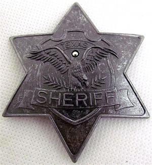 VINTAGE TEXAS SHERIFF BADGE STAR POLICE
