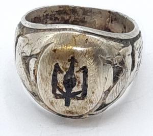 WAFFEN SS 14TH PANZER GRENADIER DIVISION GALIZIEN GALIZIA UKRAINIAN SILVER RING