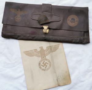 WAFFEN SS TOTENKOPF FIELD GEAR MAP MARKED PANZER A VENDRE MILITAIRE