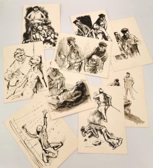 CONCENTRATION CAMP AUSCHWITZ ORIGINAL INMATES PHOTOS DRAWINGS ARTIFACTS BELONGINGS