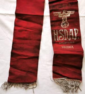 WW2 GERMAN NAZI NSDAP THIRD REICH FUNERAL SASH