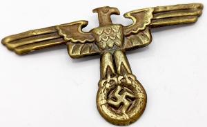 WW2 GERMAN MILITARIA ORIGINAL FOR SALE NAZI NSKK N.S.K.K VISOR CAP EAGLE METAL INSIGNIA