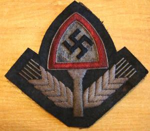 WW2 GERMAN NAZI RAD DAF WORKERS CLOTH PATCH INSIGNIA