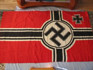 WW2 GERMAN NAZI KRIEGSMARINE BATTLE COMBAT FLAG NAVAL BOAT original