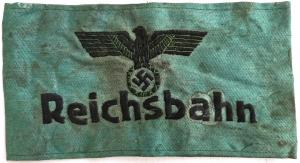 WW2 GERMAN NAZI THIRD REICH ADOLF HITLER TRAIN TRANSPORTATION REICHSBAHN RAILROAD ARMBAND