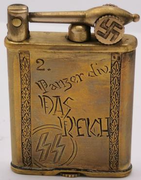 WW2 GERMAN NAZI WAFFEN SS 2ND DIVISION DAS REICH PANZER DIVISION LIGHTER ORIGINAL