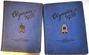 WW2 GERMAN NAZI 1936 BERLIN OLYMPICS ADOLF HITLER NSDAP THIRD REICH SET 2 TOMES BOOKS