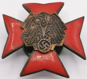 WW2 GERMAN NAZI EARLY NSDAP PARTISAN IRON CROSS EAGLE & SWASTIKA ENAMEL BADGE MEDAL AWARD MARKED