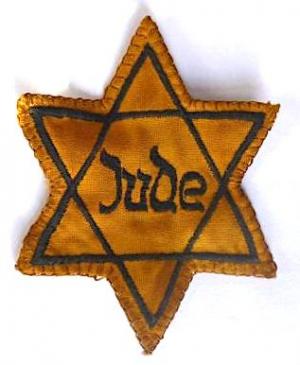WW2 GERMAN NAZI HANDMADE JUDE STAR OF DAVID - HOLOCAUST JEW JEWISH GHETTO ORIGINAL