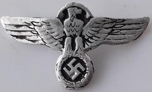 WW2 GERMAN ORIGINAL WAFFEN SS SA NSKK DAGGER GRIP EAGLE PIN HANDLE NICKEL LATE BY RZM