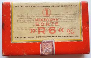 WW2 GERMAN NAZI EMPTY WEHRMACHT WAFFEN SS SOLDIER CIGARETTE PACK WITH THE III REICH EAGLE TAG STILL ON IT