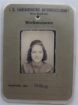 WW2 GERMAN NAZI I.G FARBEN INDUSTRIES AKTIENGESELLSCHAFT WERK AUSWEIS MONOWITZ FORCED LABOR KL KZ