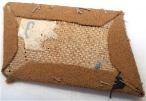WW2 GERMAN NAZI III REICH HITLER NSDAP OR SA BLANK COLLAR TAB TUNIC REMOVED WITH REMAIN OF THE RZM TAG