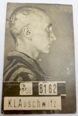 WW2 GERMAN NAZI ORIGINAL CONCENTRATION CAMP AUSCHWITZ INMATE MUG PHOTO PICTURE HOLOCAUST