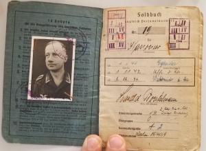 WW2 GERMAN NAZI LUTFWAFFE PILOT SOLDBUCH OFFICER HEER WEHRMACHT ENTRIES STAMPS SOLDIER ID 