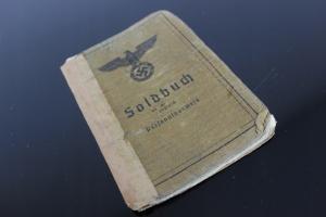 WW2 GERMAN NAZI NICE 124 Spare Border Infantry Battalion SOLDBUCH ID WITH MANY STAMPS AND ENTRIES