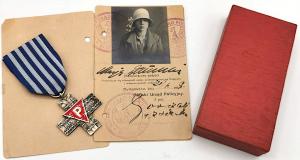 WW2 GERMAN NAZI AUSCHWITZ CONCENTRATION CAMP INMATE SURVIVOR MEDAL holocaust ID AUSWEIS