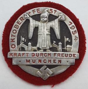 WW2 GERMAN NAZI NSDAP THIRD REICH 1934 OKTOBER FEST BADGE - MUNCHEN