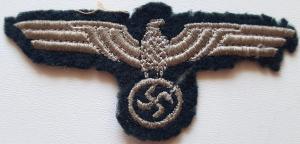 WW2 GERMAN NAZI RARE TUNIC REMOVED WEHRMACHT OFFICER SLEEVE FLATWIRE EAGLE PATCH INSIGNIA