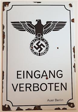 WW2 GERMAN NAZI THIRD REICH NSDAP SIGN BERLIN EAGLE HITLER SWASTIKA