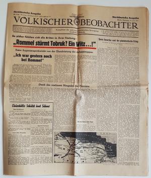 WW2 GERMAN NAZI THIRD REICH VOLKISCHER BEOBACHTER JOURNAL GAZETTE SHOWING KRIEGSMARINE, WEHRMATCH