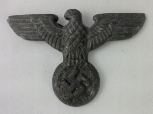 WW2 GERMAN NAZI UNIFORM SA - PRE WAFFEN SS - VISOR CAP PIN INSIGNIA EAGLE WITHOUT PRONGS