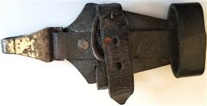 WW2 GERMAN NAZI VERTICAL LEATHER HANGER GRIP FOR EARLY WAFFEN SS DAGGER BY RZM - EICKHORN - SOLINGEN - BOKER HIMMLER ROHM HONOR CHAINED
