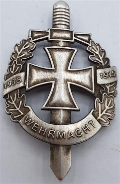 WW2 GERMAN NAZI WEHRMACHT IRON CROSS PIN BADGE MEDAL AWARD REICH ARMY VETERAN VET