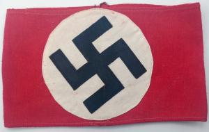 Early Pre RZM printed Third Reich Nazi NSDAP tunic removed armband with swastika