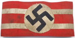 RARE Early Third Reich Gauleiter 1932-33 armband nsdap with later SS stamp