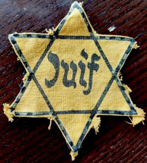 RARE JUIF worn Star of David from Jew Jewish of FRANCE holocaust getto ghetto original