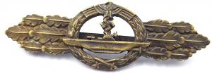 Kriegsmarine KM Navy U-Boat Clasp award in bronze by Schwerin in Bronze