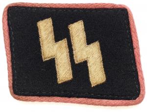 RARE Waffen SS PANZER divisision tunic removed collar tab ss runes pink pipes