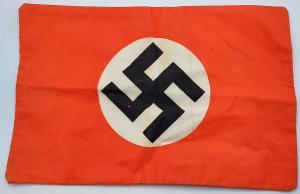 Third Reich Nazi party NSDAP flag pennant double sides with SWASTIKA