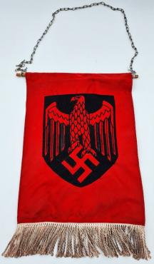 Third reich WWII Desktop wehrmacht administration pennant flag genuine artifacts