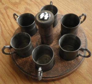 Waffen SS Leibstandarte SS Adolf Hitler 1st division partisan shooter cups silverware set
