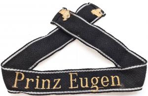 Waffen SS Prinz Eugen division tunic removed uniform cuff title by RZM